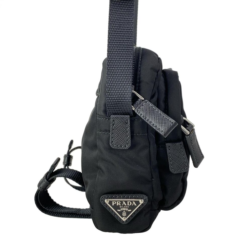 Prada Shoulder Bag 2VH043 Black Navy Multi Nylon Leather - Picture 2 of 15